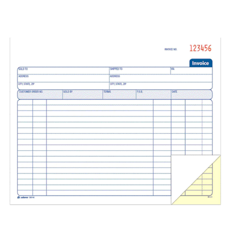 3 Part Carbon Free Form Copies Invoice | book printing services